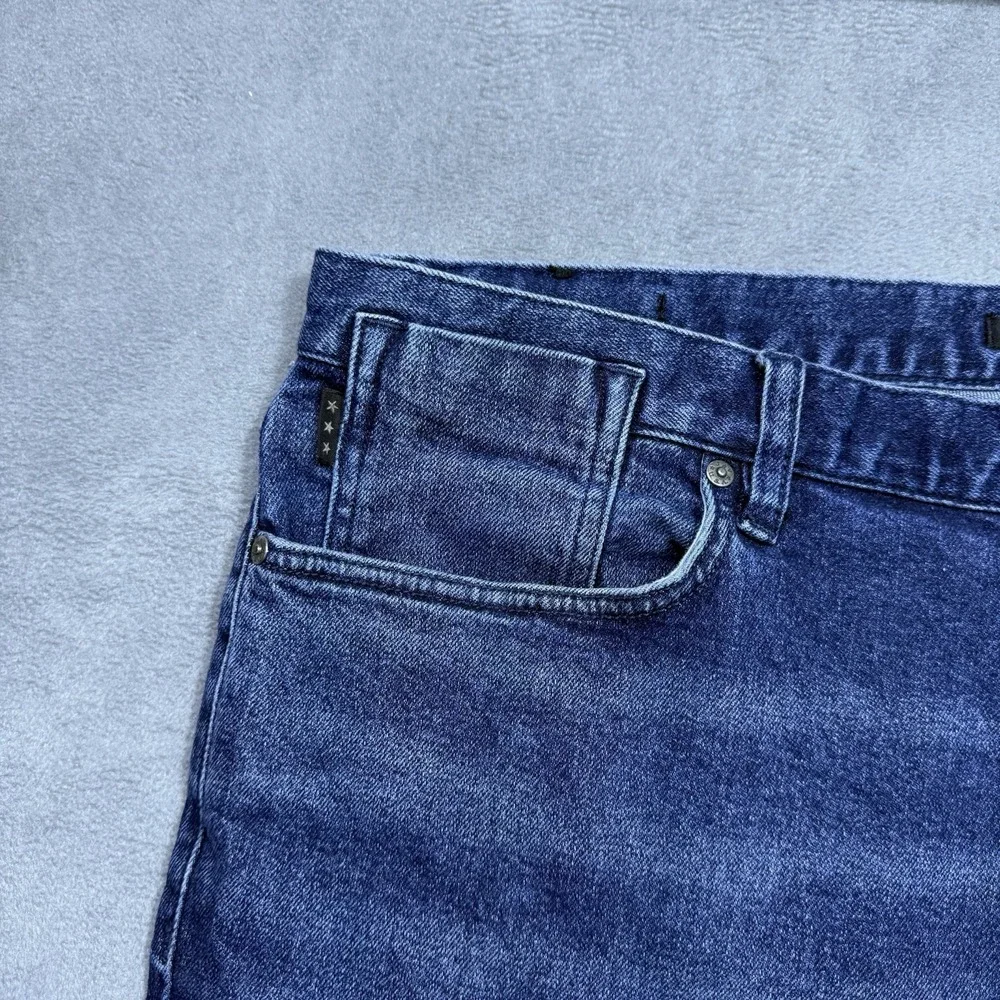John Varvatos Men's Slim Straight Jeans - Dark Blue Denim